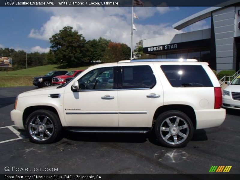 White Diamond / Cocoa/Cashmere 2009 Cadillac Escalade AWD