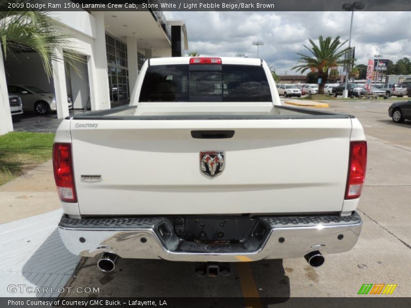 Stone White / Light Pebble Beige/Bark Brown 2009 Dodge Ram 1500 Laramie Crew Cab