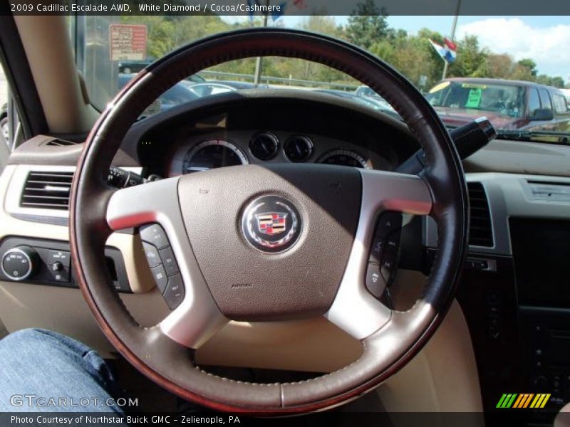 White Diamond / Cocoa/Cashmere 2009 Cadillac Escalade AWD