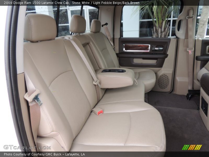 Stone White / Light Pebble Beige/Bark Brown 2009 Dodge Ram 1500 Laramie Crew Cab