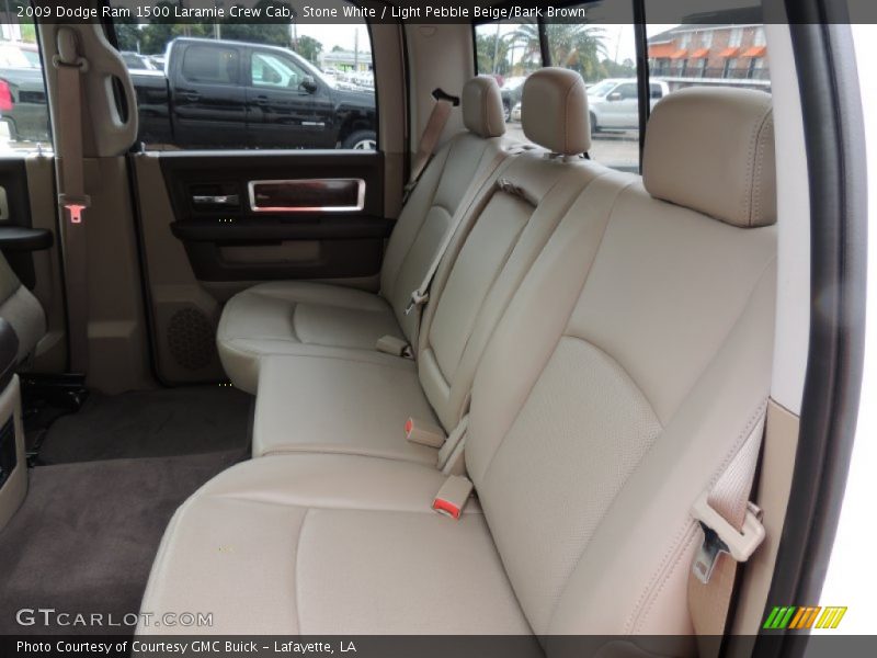 Stone White / Light Pebble Beige/Bark Brown 2009 Dodge Ram 1500 Laramie Crew Cab