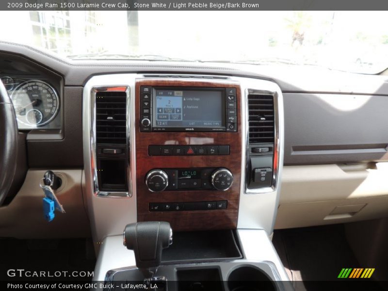 Stone White / Light Pebble Beige/Bark Brown 2009 Dodge Ram 1500 Laramie Crew Cab