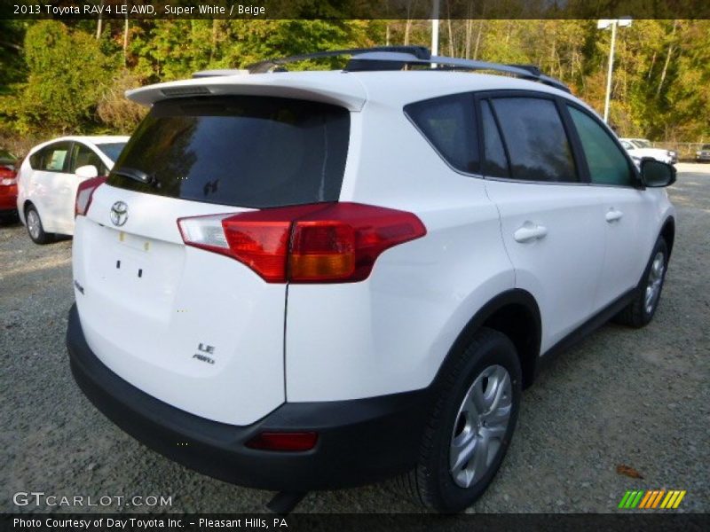 Super White / Beige 2013 Toyota RAV4 LE AWD