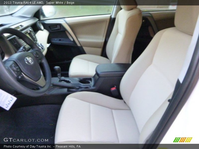 Super White / Beige 2013 Toyota RAV4 LE AWD