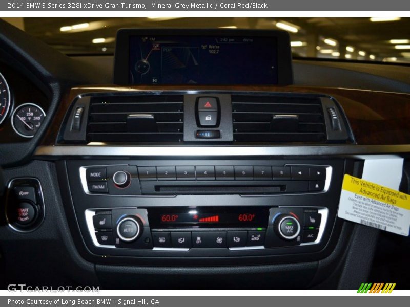 Mineral Grey Metallic / Coral Red/Black 2014 BMW 3 Series 328i xDrive Gran Turismo