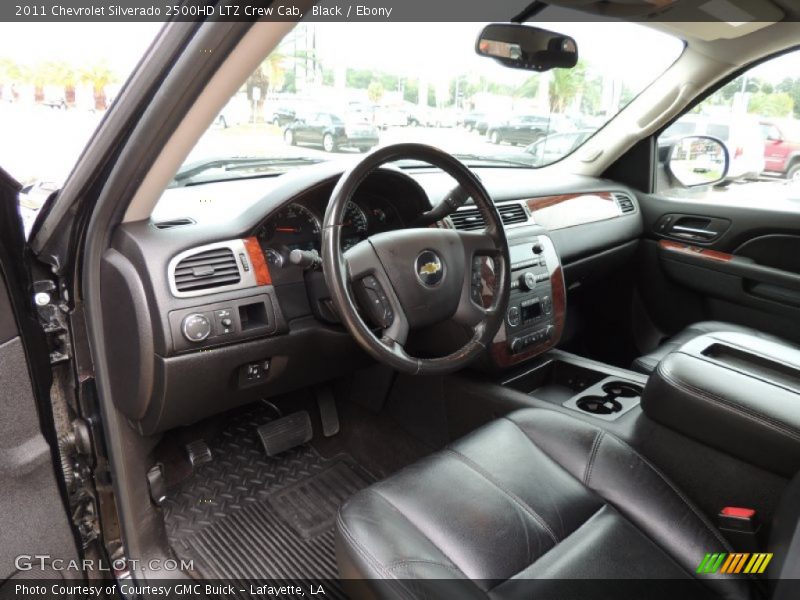 Ebony Interior - 2011 Silverado 2500HD LTZ Crew Cab 