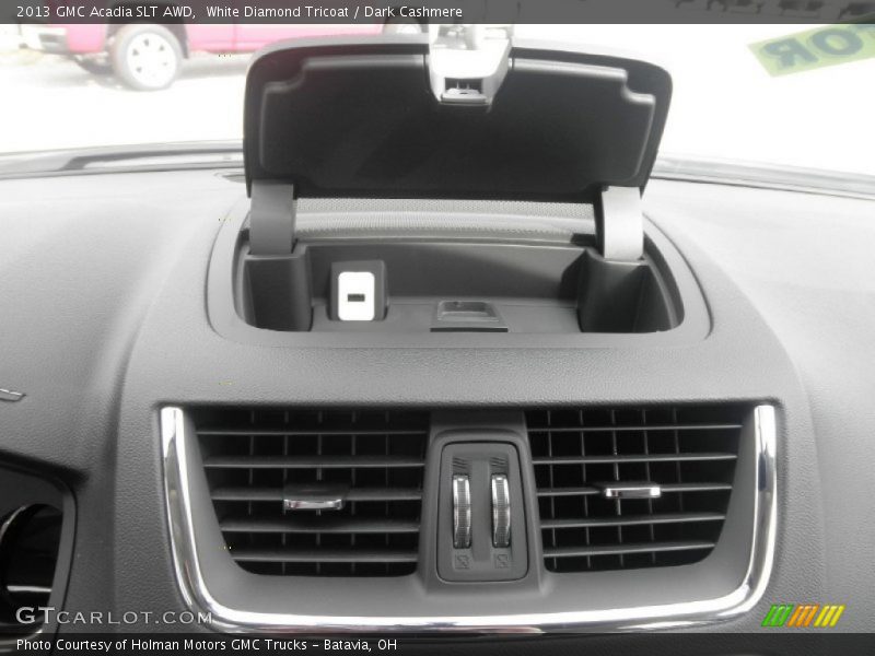 White Diamond Tricoat / Dark Cashmere 2013 GMC Acadia SLT AWD