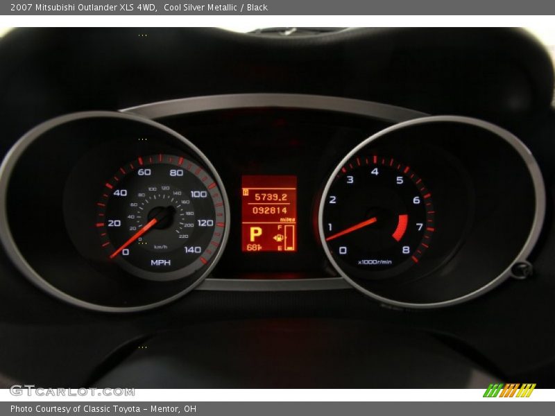Cool Silver Metallic / Black 2007 Mitsubishi Outlander XLS 4WD