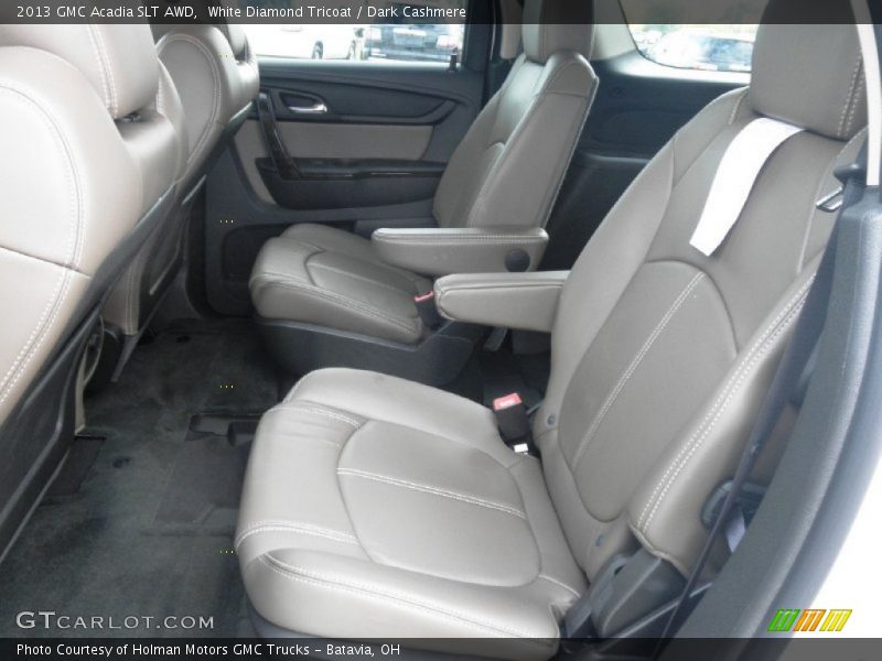 White Diamond Tricoat / Dark Cashmere 2013 GMC Acadia SLT AWD