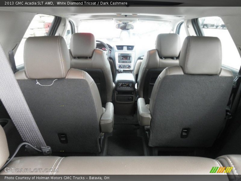 White Diamond Tricoat / Dark Cashmere 2013 GMC Acadia SLT AWD