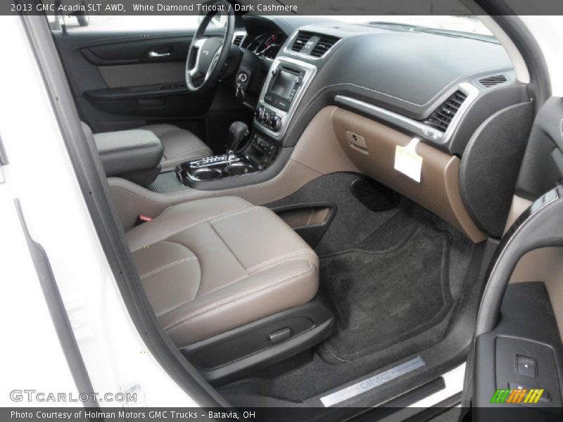 White Diamond Tricoat / Dark Cashmere 2013 GMC Acadia SLT AWD