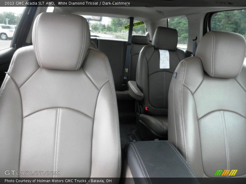 White Diamond Tricoat / Dark Cashmere 2013 GMC Acadia SLT AWD