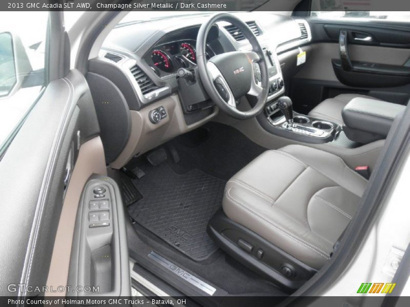 Champagne Silver Metallic / Dark Cashmere 2013 GMC Acadia SLT AWD