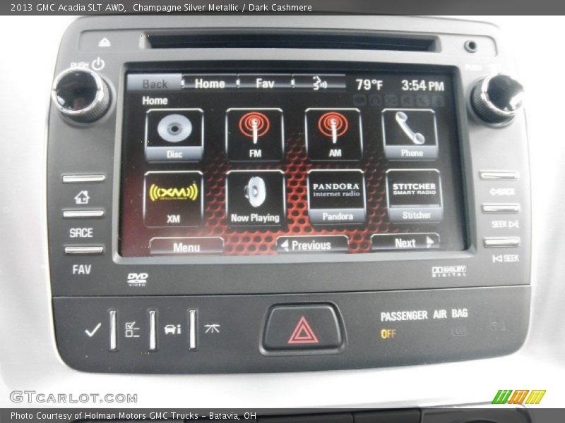 Champagne Silver Metallic / Dark Cashmere 2013 GMC Acadia SLT AWD