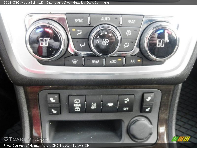 Champagne Silver Metallic / Dark Cashmere 2013 GMC Acadia SLT AWD