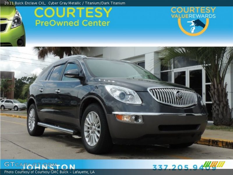 Cyber Gray Metallic / Titanium/Dark Titanium 2011 Buick Enclave CXL