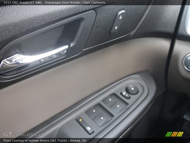 Champagne Silver Metallic / Dark Cashmere 2013 GMC Acadia SLT AWD