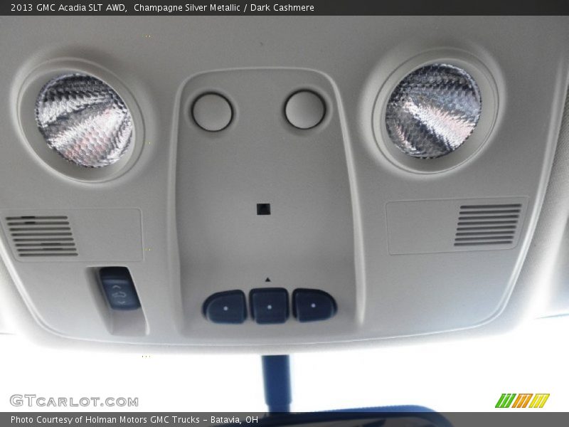 Champagne Silver Metallic / Dark Cashmere 2013 GMC Acadia SLT AWD