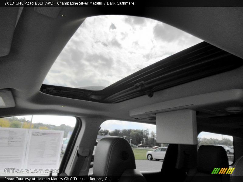 Champagne Silver Metallic / Dark Cashmere 2013 GMC Acadia SLT AWD