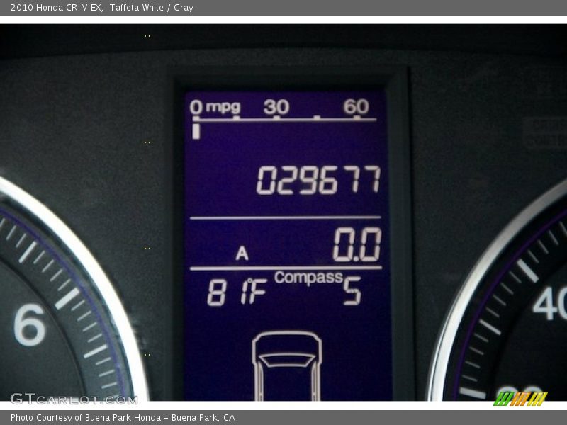 Taffeta White / Gray 2010 Honda CR-V EX