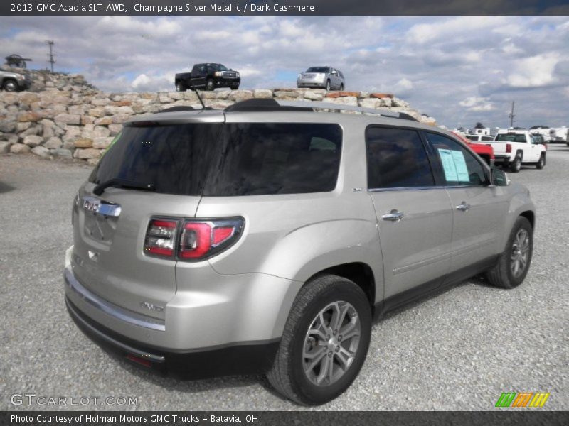Champagne Silver Metallic / Dark Cashmere 2013 GMC Acadia SLT AWD