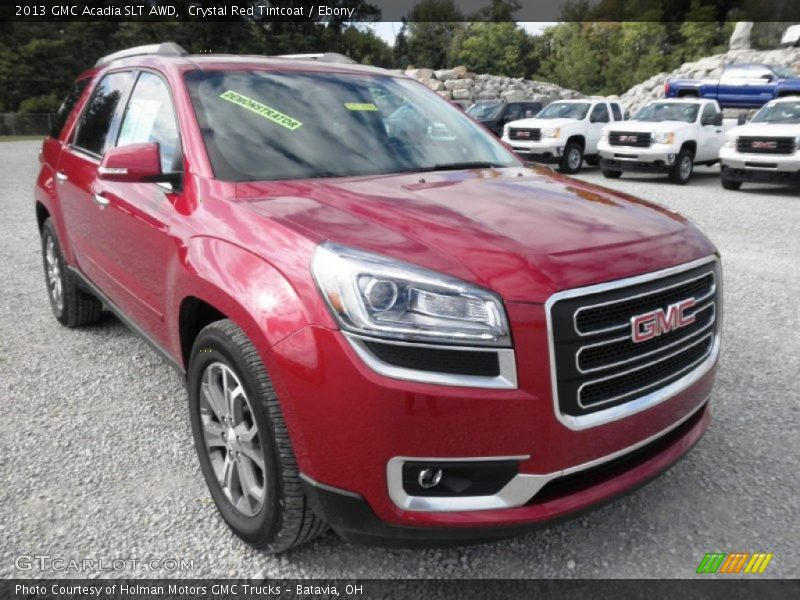 Crystal Red Tintcoat / Ebony 2013 GMC Acadia SLT AWD
