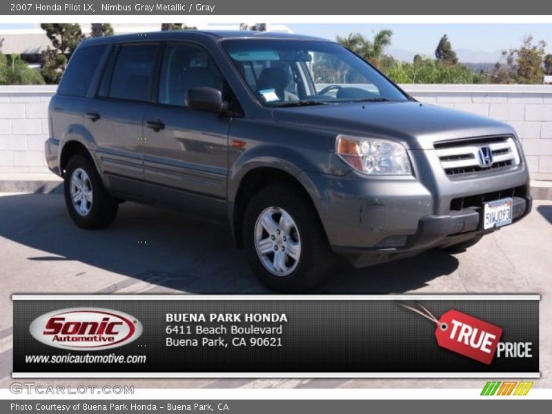 Nimbus Gray Metallic / Gray 2007 Honda Pilot LX