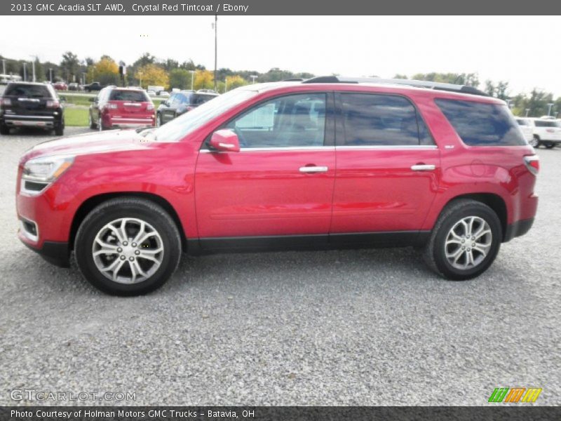 Crystal Red Tintcoat / Ebony 2013 GMC Acadia SLT AWD