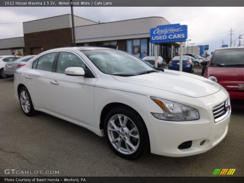 Winter Frost White / Cafe Latte 2012 Nissan Maxima 3.5 SV