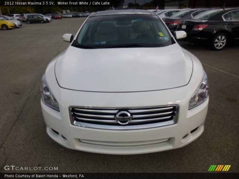 Winter Frost White / Cafe Latte 2012 Nissan Maxima 3.5 SV