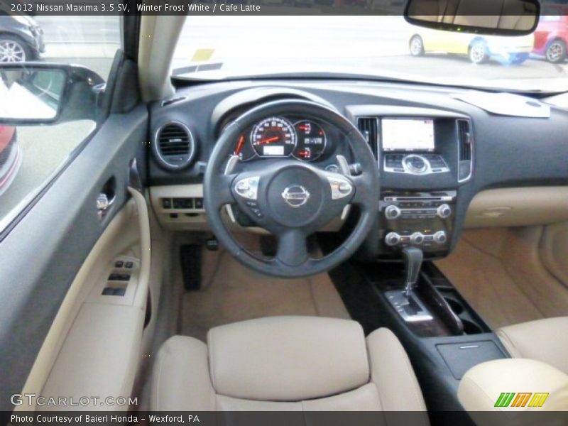 Winter Frost White / Cafe Latte 2012 Nissan Maxima 3.5 SV