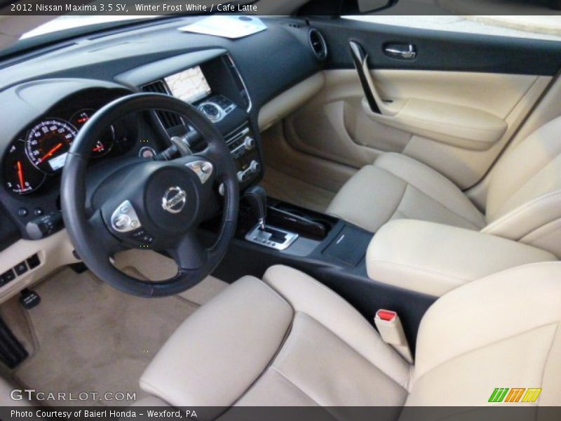 Winter Frost White / Cafe Latte 2012 Nissan Maxima 3.5 SV