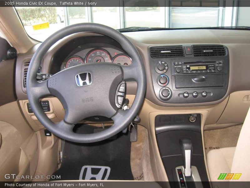 Taffeta White / Ivory 2005 Honda Civic EX Coupe