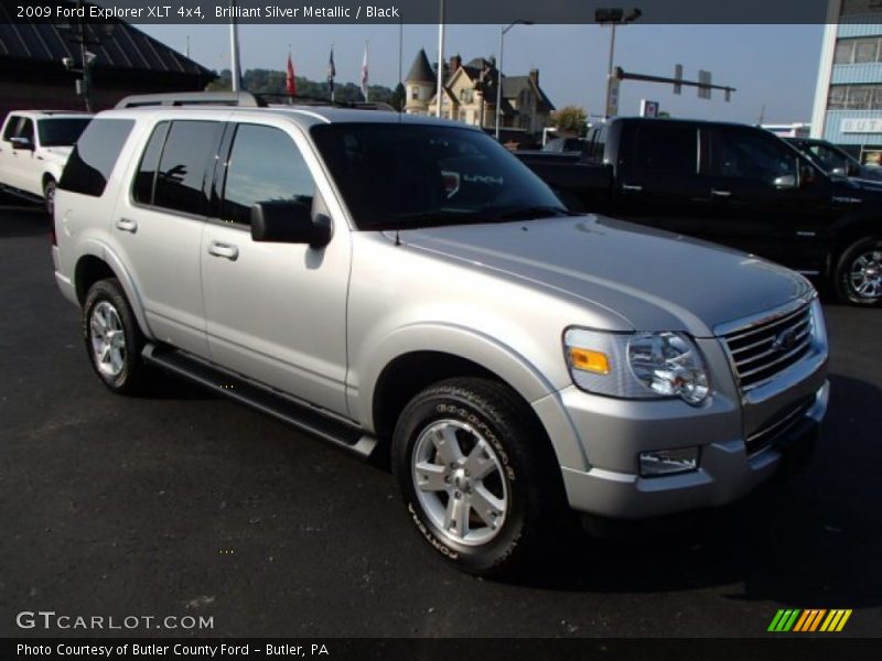 Brilliant Silver Metallic / Black 2009 Ford Explorer XLT 4x4