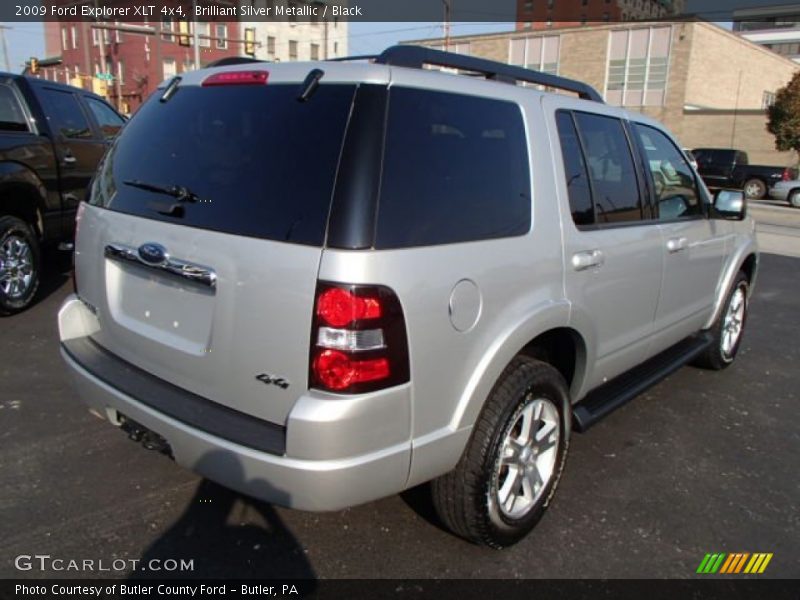 Brilliant Silver Metallic / Black 2009 Ford Explorer XLT 4x4