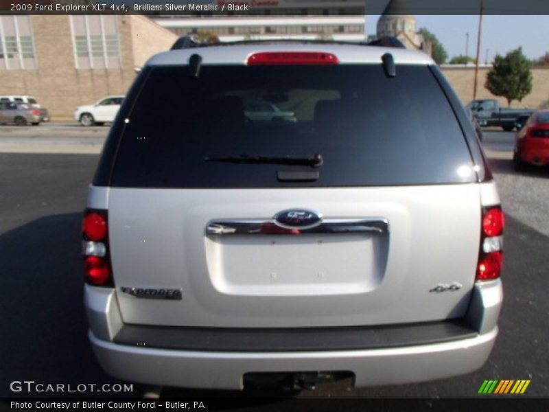 Brilliant Silver Metallic / Black 2009 Ford Explorer XLT 4x4