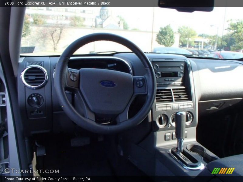 Brilliant Silver Metallic / Black 2009 Ford Explorer XLT 4x4