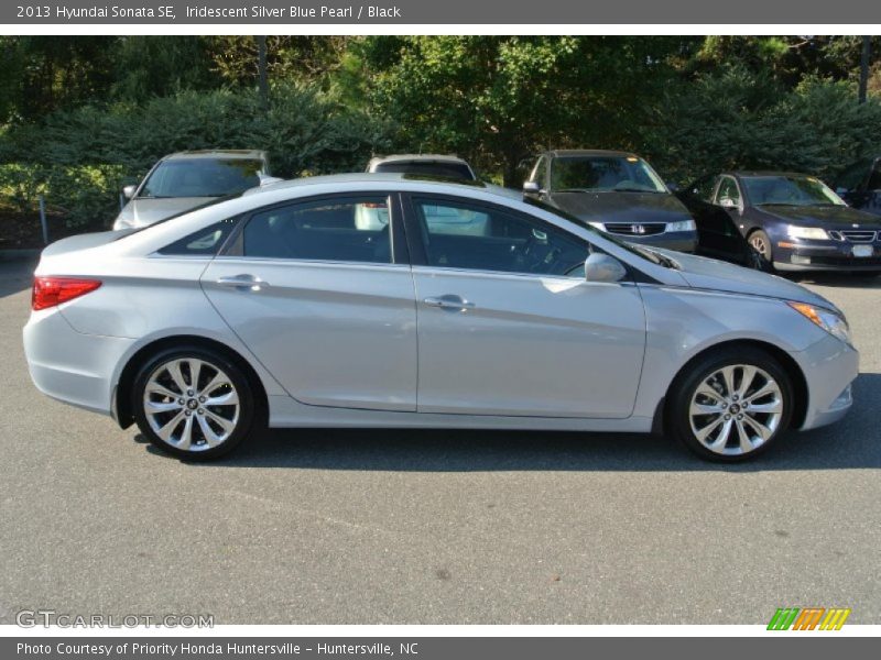 Iridescent Silver Blue Pearl / Black 2013 Hyundai Sonata SE