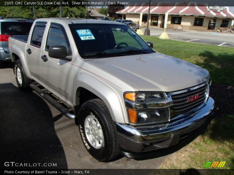 Silver Birch Metallic / Dark Pewter 2005 GMC Canyon SLE Crew Cab 4x4