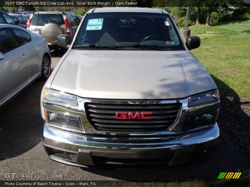 Silver Birch Metallic / Dark Pewter 2005 GMC Canyon SLE Crew Cab 4x4