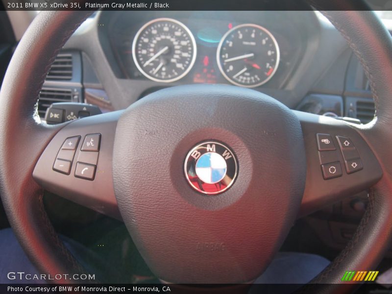 Platinum Gray Metallic / Black 2011 BMW X5 xDrive 35i