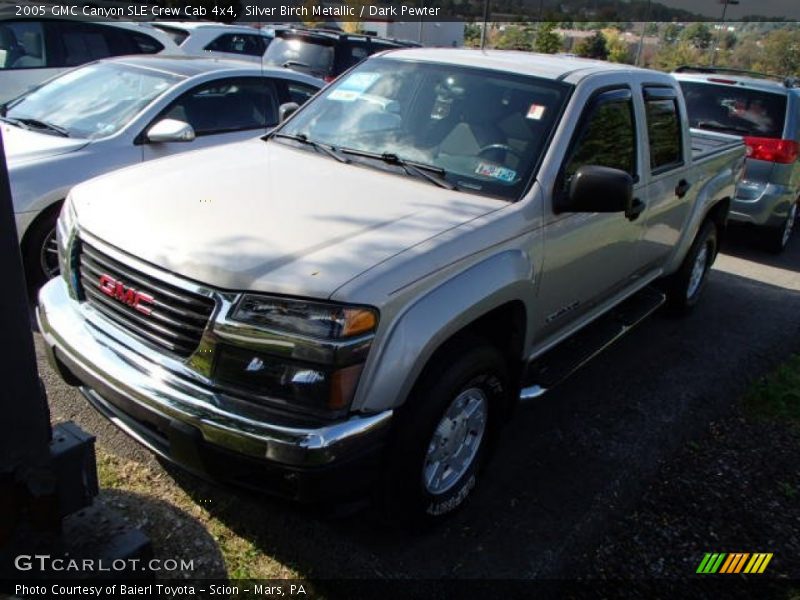 Silver Birch Metallic / Dark Pewter 2005 GMC Canyon SLE Crew Cab 4x4