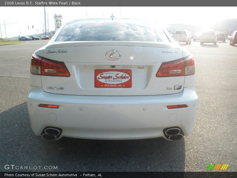 Starfire White Pearl / Black 2008 Lexus IS F