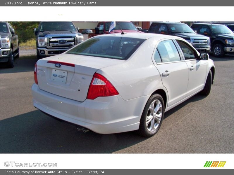 White Platinum Tri-Coat / Camel 2012 Ford Fusion SE