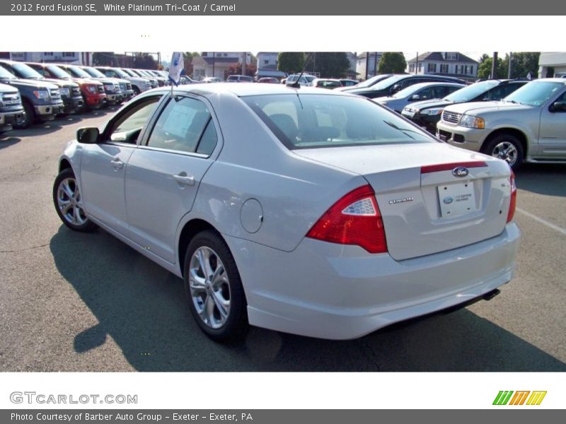 White Platinum Tri-Coat / Camel 2012 Ford Fusion SE