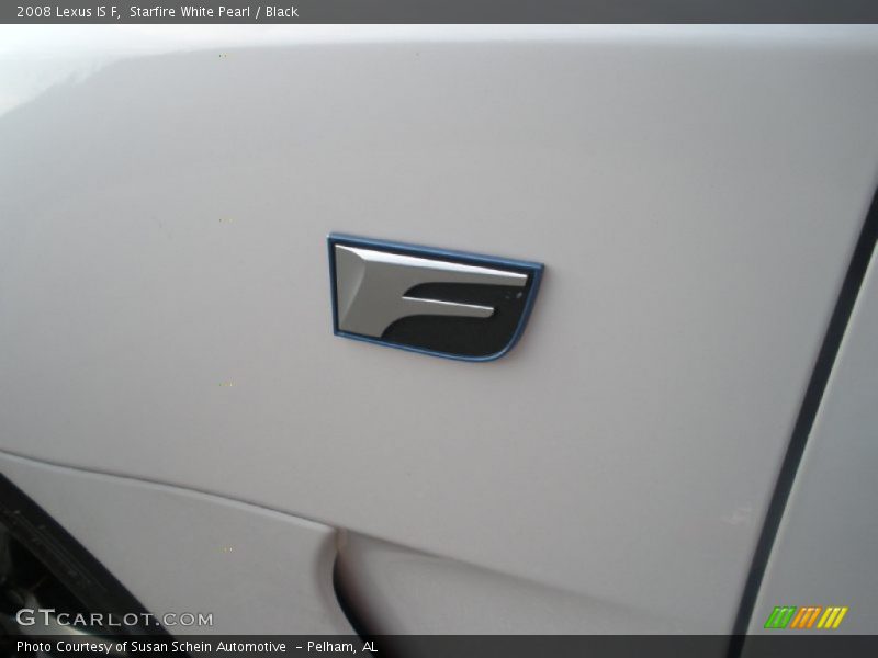 Starfire White Pearl / Black 2008 Lexus IS F