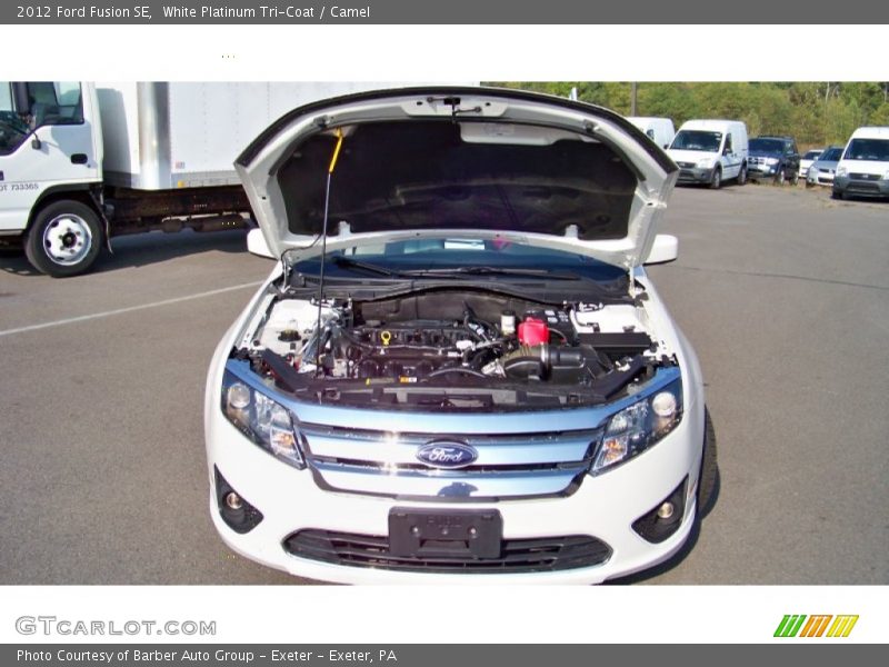 White Platinum Tri-Coat / Camel 2012 Ford Fusion SE