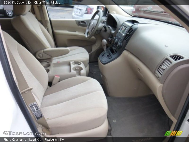 Clear White / Beige 2010 Kia Sedona LX