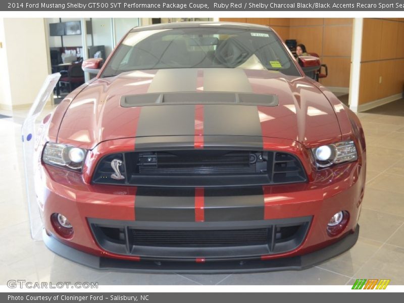 Ruby Red / Shelby Charcoal Black/Black Accents Recaro Sport Seats 2014 Ford Mustang Shelby GT500 SVT Performance Package Coupe