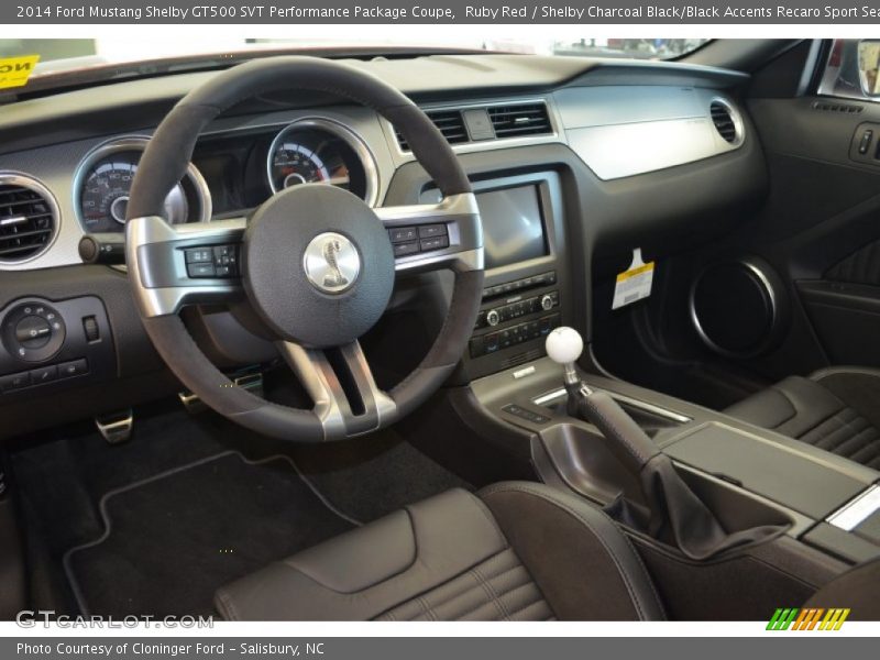 Shelby Charcoal Black/Black Accents Recaro Sport Seats Interior - 2014 Mustang Shelby GT500 SVT Performance Package Coupe 